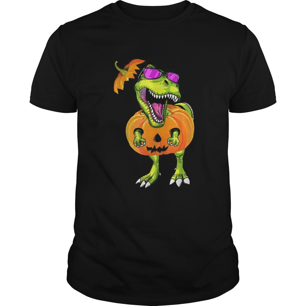Halloween Trex Dinosaur Pumpkin Funny Gift For Men Women Shirt